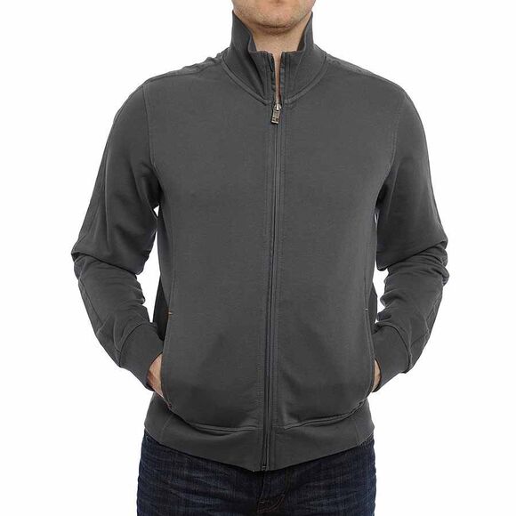 Hugo Boss Orange Victory Zip Thru Sweatshirt Men's Size L Charcoal 100% Cotton - Picture 1 of 11